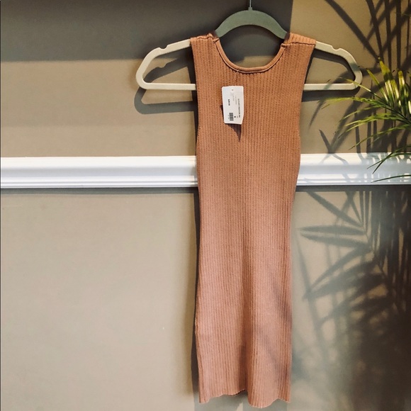 Sleeveless Sweater Bodycon Dress (Blush) - Picture 6 of 6